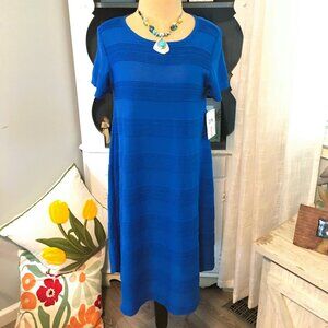LuLaRoe Dress Carly Royal Blue Swing Dress Size Small NWT